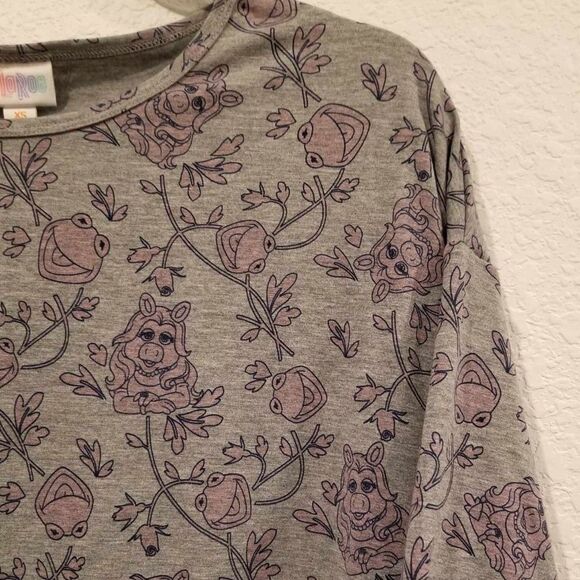 Disney Kermit and Miss Piggy LuLaRoe XS Irma Top - Picture 5 of 6
